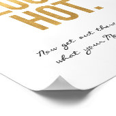 Je ziet er uit naar Hot Poster Sign (Hoek)