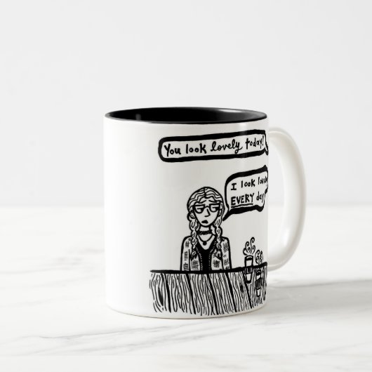 Je ziet er vandaag liefdevol uit Mok (Voorkant rechts)