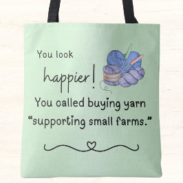 Je ziet er vrolijker uit! Kleine boerderijen steun Tote Bag