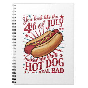 Je ziet eruit als 4 juli waardoor ik een hotdog wi notitieboek