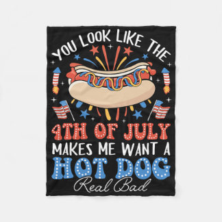 Je ziet eruit als de 4 juli hotdog Amerikaanse Man Fleece Deken
