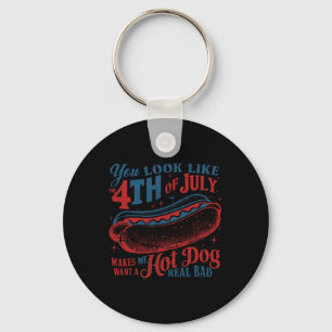 Je ziet eruit als de 4 juli hotdog echt slecht usa sleutelhanger