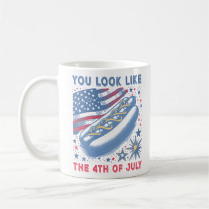 Je ziet eruit als de 4 juli hotdog virale luiaard koffiemok