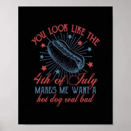 Je ziet eruit als de 4de juli, retro 4de juli, poster (Voorkant)