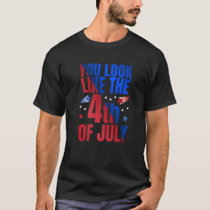 Je ziet eruit als de vierde juli van de VS patriot T-shirt
