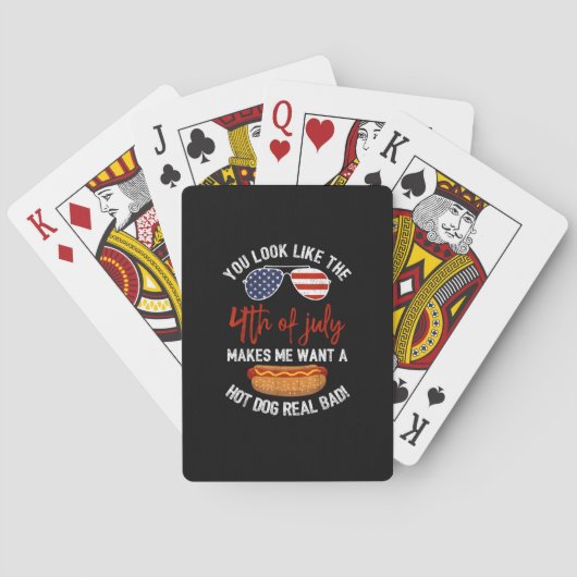 Je ziet eruit als het patriottische artikel van 4 pokerkaarten (Achterkant)