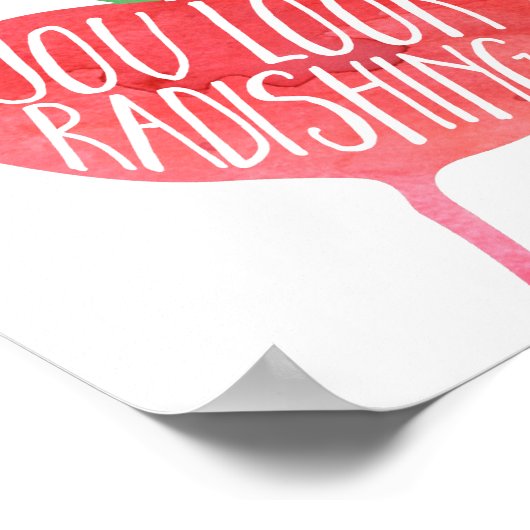 Je ziet eruit als Radishu | Veggie Pun Kitchen Poster (Hoek)