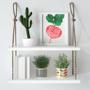 Je ziet eruit als Radishu   Veggie Pun Kitchen Poster