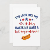 Je ziet eruit alsof 4 juli me doet verlangen kaart (Voorkant / Achterkant)