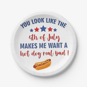 Je ziet eruit alsof 4 juli me doet verlangen papieren bordje