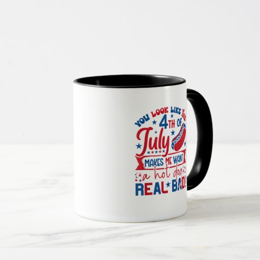 Je ziet eruit alsof ik met de vierde juli een hete mok (Voorkant rechts)