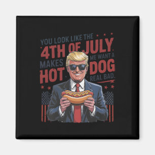 Je ziet eruit alsof ik op 4 juli een warme hond no magneet