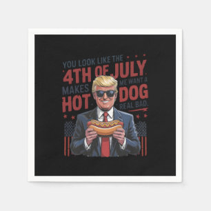 Je ziet eruit alsof ik op 4 juli een warme hond no servet