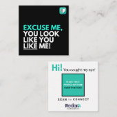 Je ziet eruit alsof je me leuk vindt vierkante visitekaartje (Voorkant / Achterkant)