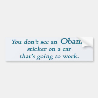Je ziet geen Obama sticker.... Bumpersticker