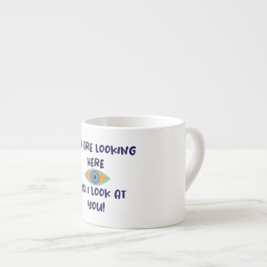 Je ziet hier grappige tekst espresso kop (Voorkant rechts)