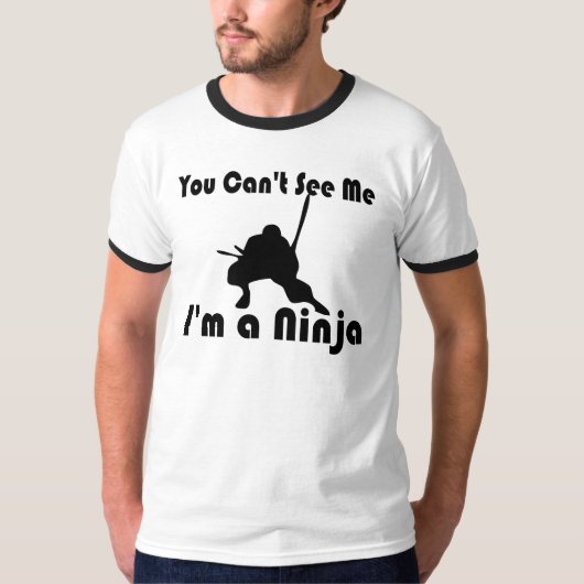 Je ziet me niet grappig Geek Ninja Mannen T-shirt (Voorkant)