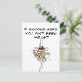 Je ziet me niet klimmen briefkaart (Staand voorkant)