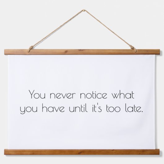 Je ziet nooit houtoppervlak wandtapijt hangend wandkleed (Voorkant)