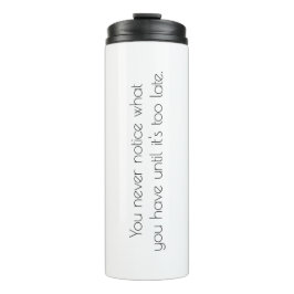 Je ziet nooit thermische getumbler thermosbeker