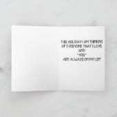 **JE** ZIJN ALTIJD GELADEN CHRISTMAS WISH FEESTDAGEN KAART (Binnen)