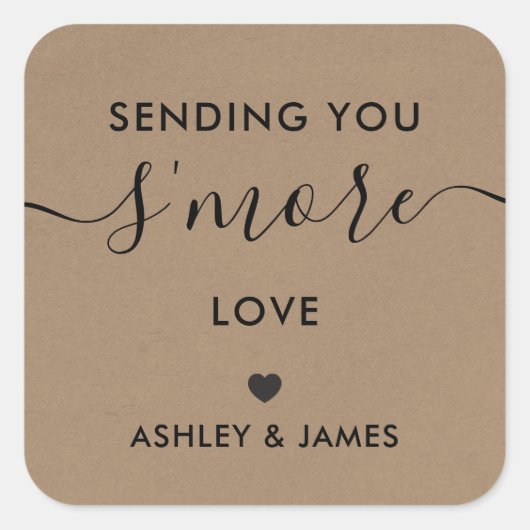 Je zingt je liefdesweddenschap Sticker, Kraft Vierkante Sticker (Voorkant)