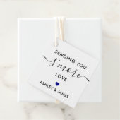 Je zingt 'meer liefde-Label', trouwend marineblauw Bedankjes Labels (In situ)