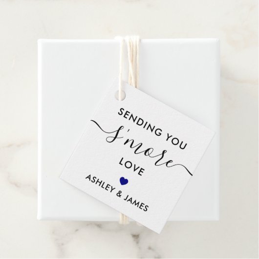 Je zingt 'meer liefde-Label', trouwend marineblauw Bedankjes Labels (In situ)