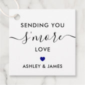 Je zingt 'meer liefde-Label', trouwend marineblauw Bedankjes Labels (Voorkant)