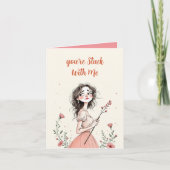 Je zit aan me vast feestdagen kaart (Voorkant)