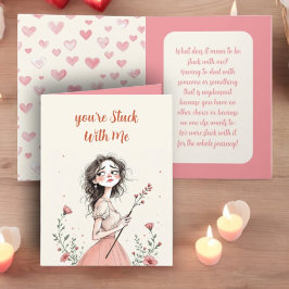 Je zit aan me vast feestdagen kaart