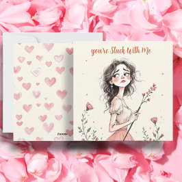 Je zit aan me vast feestdagenkaart