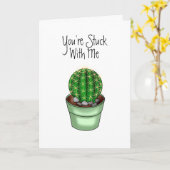 Je Zit Aan Me Vast | Romantisch Kaart (Gele Bloem)