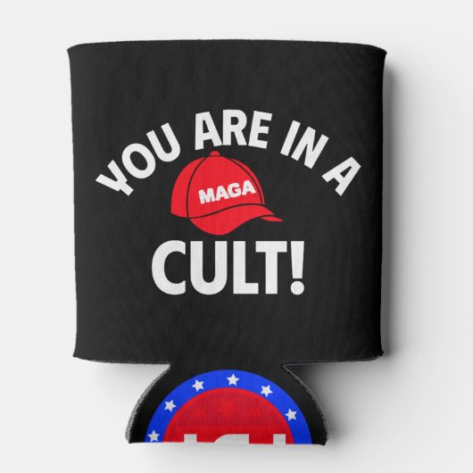 Je zit in een cultus! + FDT | Politiek Blikjeskoeler (Achterkant)