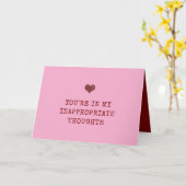 Je zit in mijn ongepaste gedachten Valentijns Kaart (Gele Bloem)