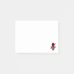 Je zit op de stomme, microfoon kleverige noot na h post-it® notes