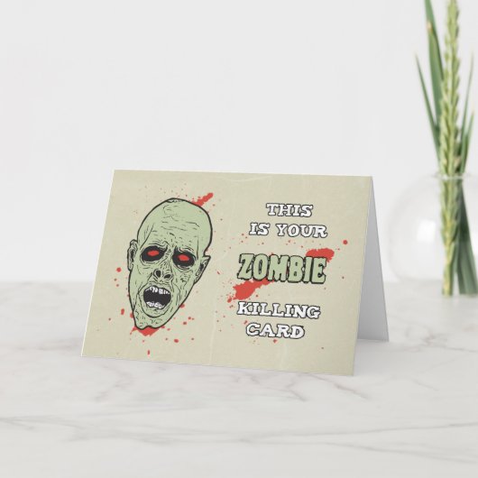 Je Zombie-doodskaart voor Birthday met Zombie Kaart (Voorkant)