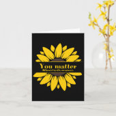 Je Zonnebloem Mental Health Awareness Sticker Kaart (Gele Bloem)