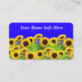 Je zonnebloemen Visitekaartje Oekraïne vlag kleure (Voorkant)