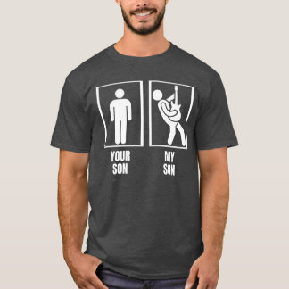 Je zoon mijn zoon basgitaar vader moeder grappige t-shirt