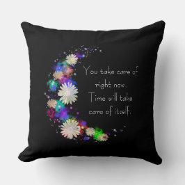 Je zorgt voor nu florale motivatie kunst kussen