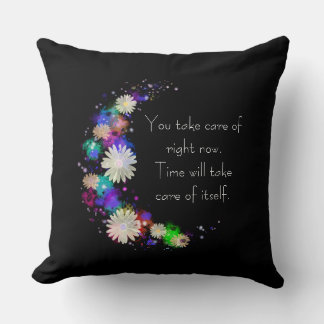Je zorgt voor nu florale motivatie kunst kussen