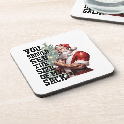 Je zou de grootte van mijn zak moeten zien bier onderzetter (Linkerzijde)