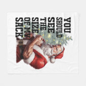 Je zou de grootte van mijn zak moeten zien fleece deken (Voorkant (Horizontaal))