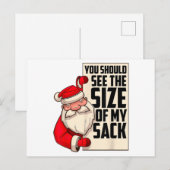 Je zou de grootte van mijn zak moeten zien Funny S Feestdagenkaart (Voorkant / Achterkant)