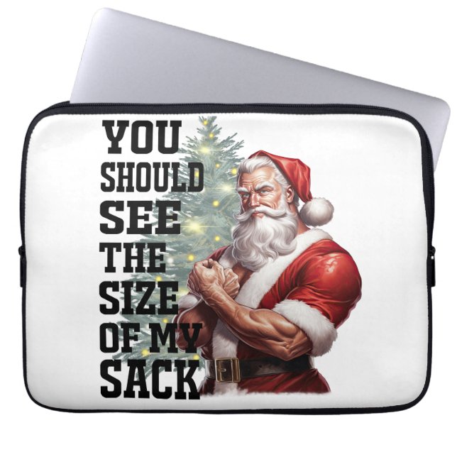 Je zou de grootte van mijn zak moeten zien laptop sleeve (Voorkant)