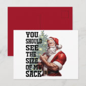 Je zou de maat van mijn zak moeten zien feestdagenkaart (Voorkant / Achterkant)