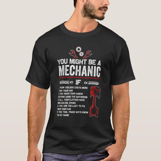 Je zou een mechanisch kunnen zijn als grappige mec t-shirt (Voorkant)
