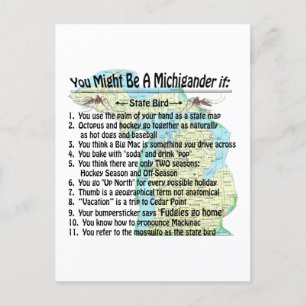 Je zou een Michigander kunnen zijn als: Briefkaart