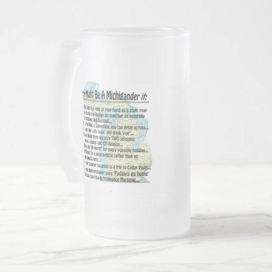 Je zou een Michigander kunnen zijn als: Matglas Bierpul (Voorkant links)
